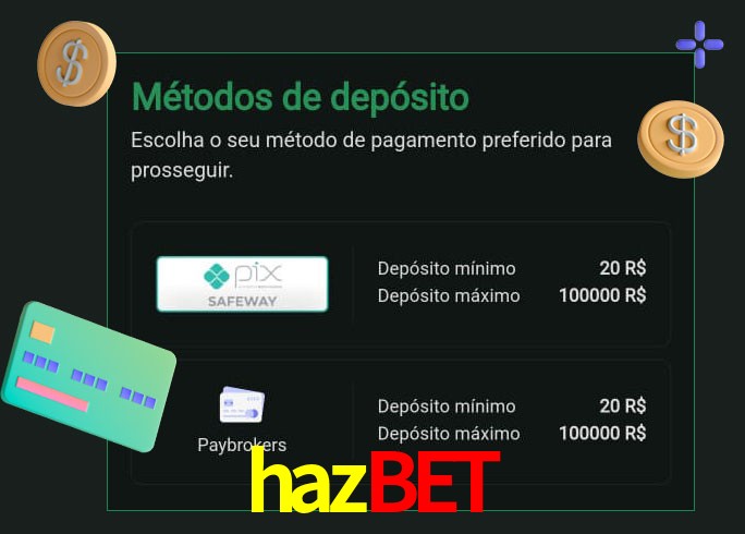 O cassino hazbet oferece uma grande variedade de métodos de pagamento